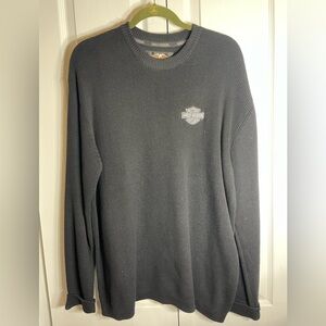 Harley-Davidson Men's Black Crewneck Sweater